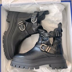 New leather booties